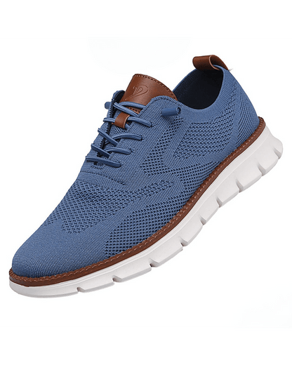 Men's Lightweight Lace-Up Sneakers with Round Toe