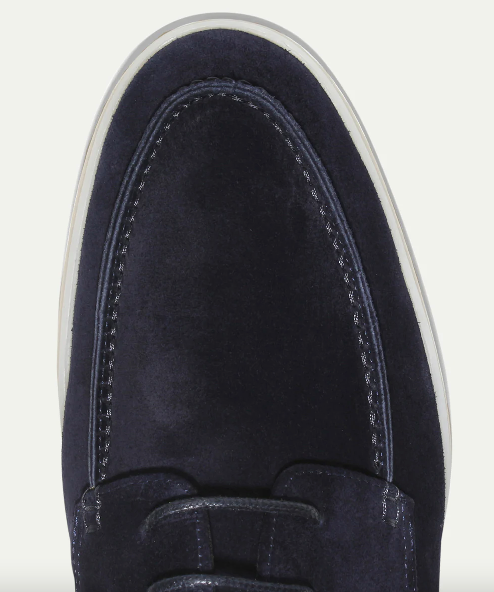 Men's Low-Profile Derby Shoes with Lace-Up Closure and Round Toe