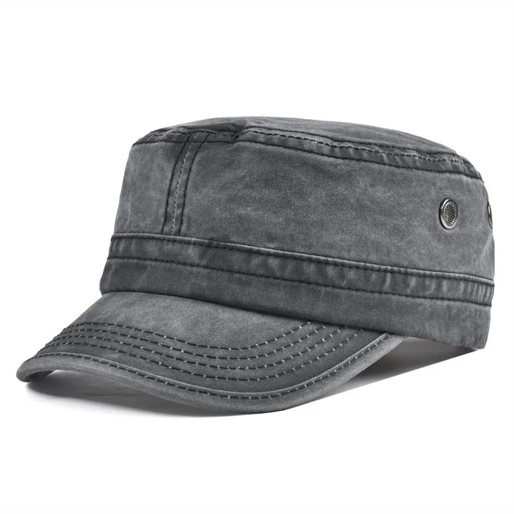 Men's Military Cap with Adjustable Back Strap