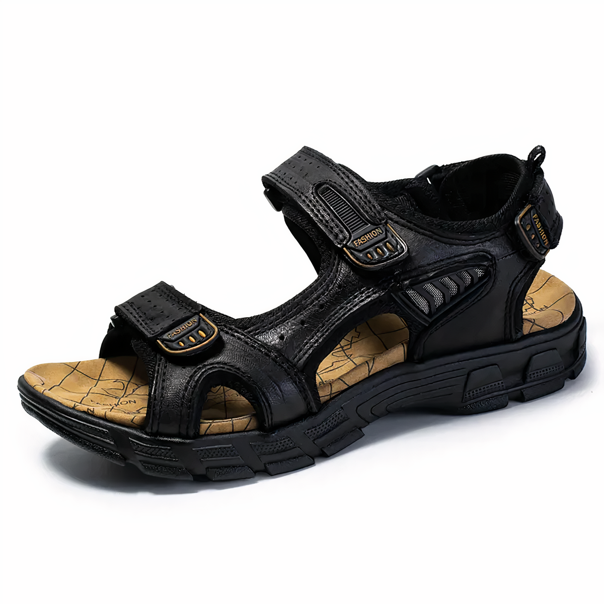 Men's Open-Toe Sandals with Heel Strap and Chunky Sole