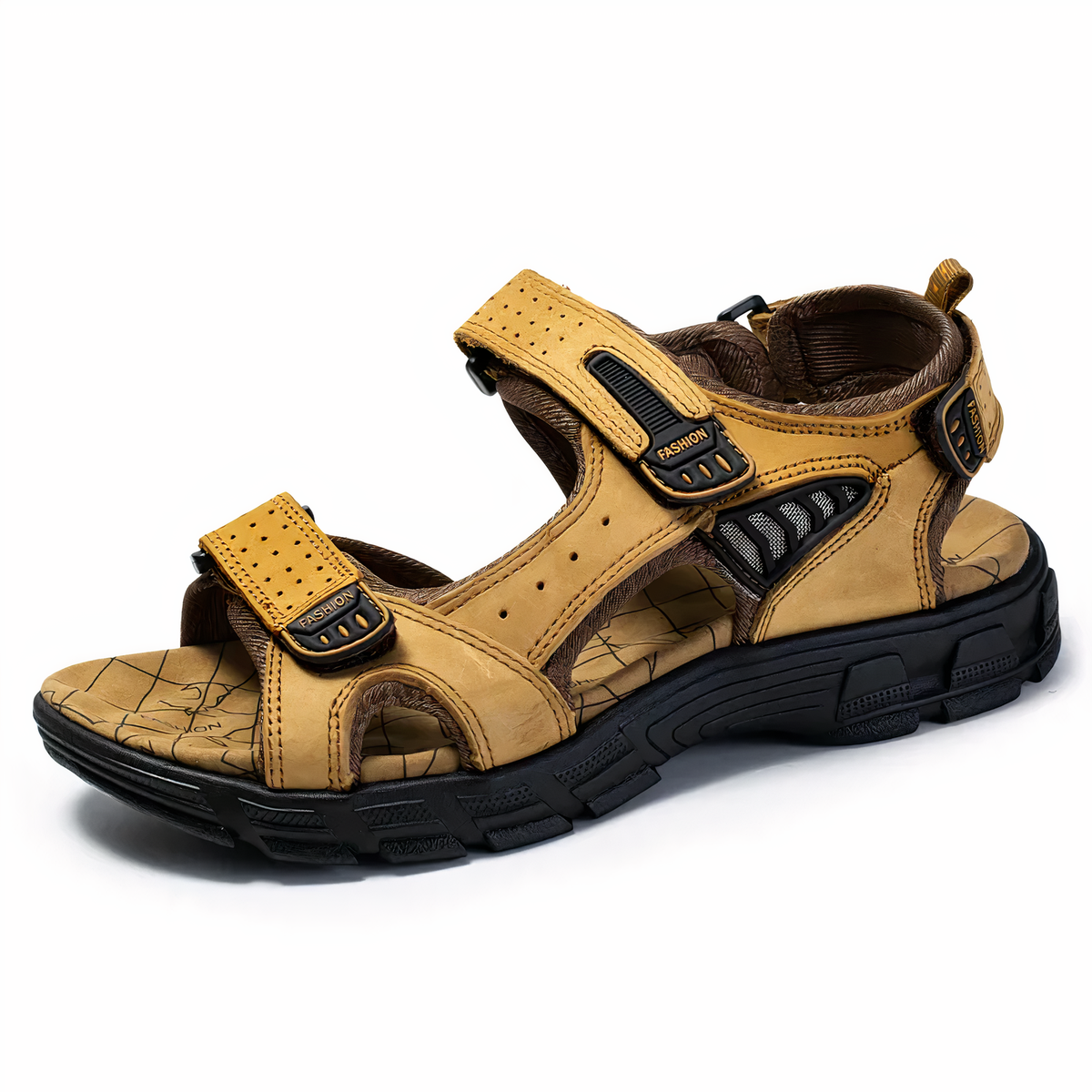 Men's Open-Toe Sandals with Heel Strap and Chunky Sole