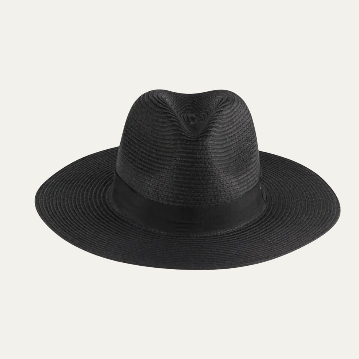 Men's Panama Hat with Wide Brim and Teardrop Crease