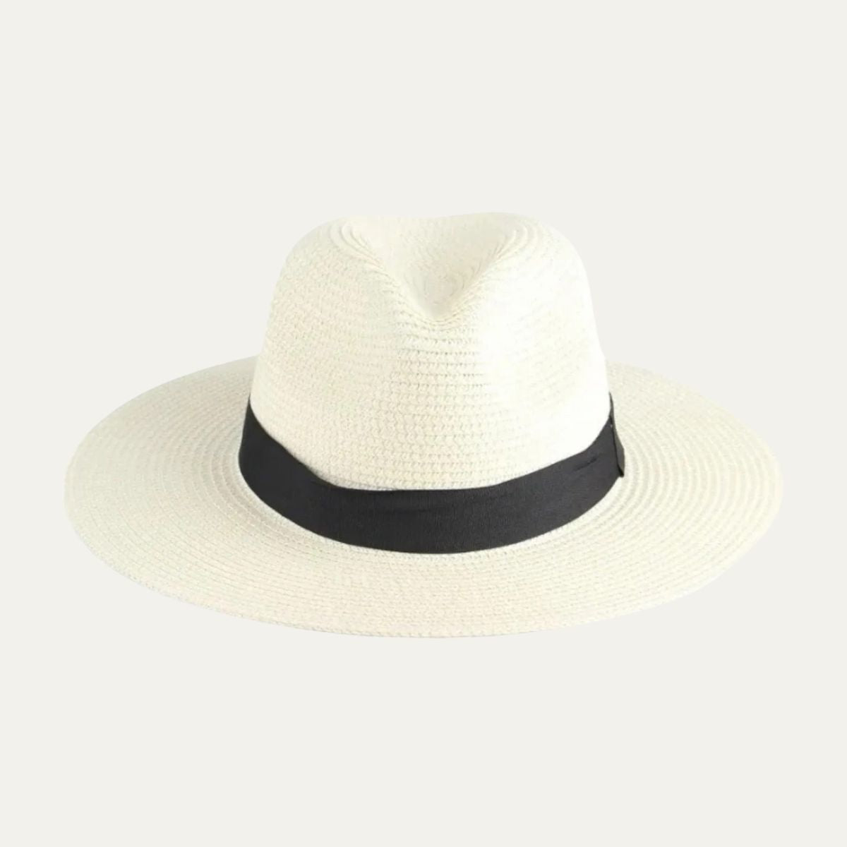 Men's Panama Hat with Wide Brim and Teardrop Crease