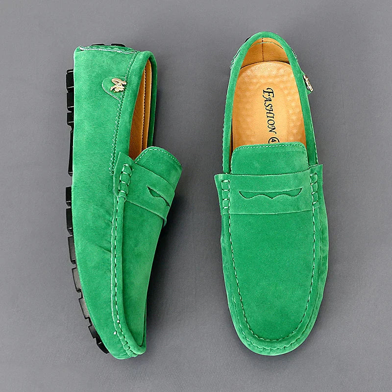 Men's Penny Loafer Slip-On Shoes with Round Toe