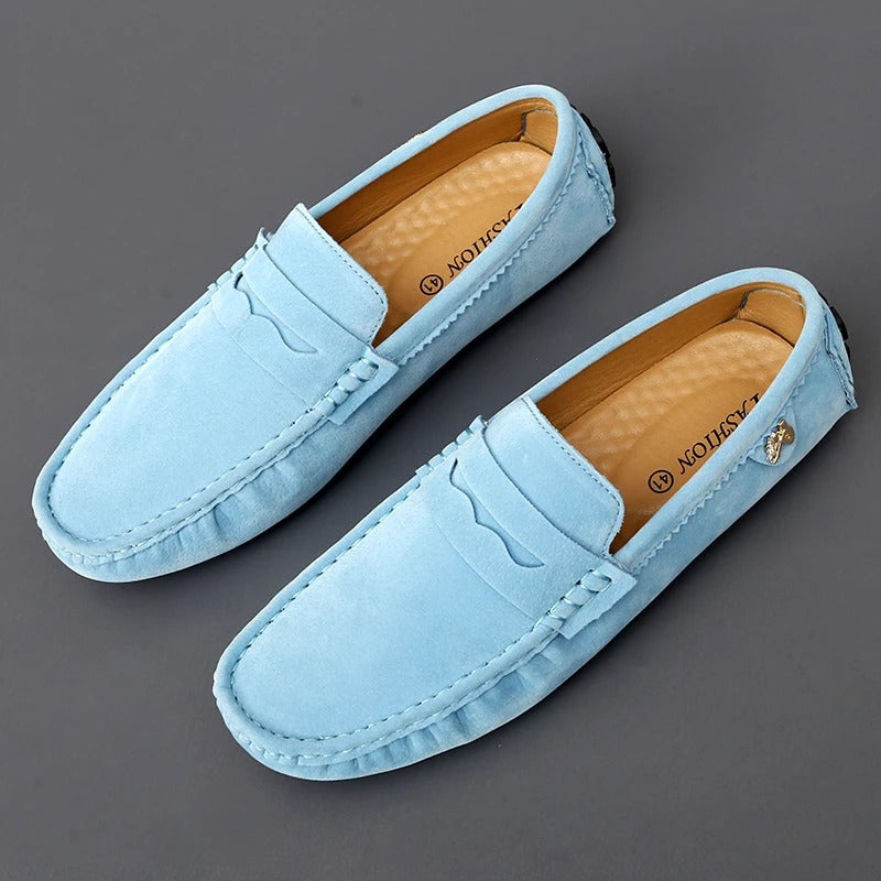 Men's Penny Loafer Slip-On Shoes with Round Toe