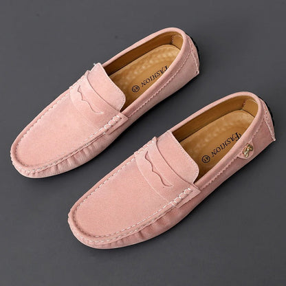 Men's Penny Loafer Slip-On Shoes with Round Toe