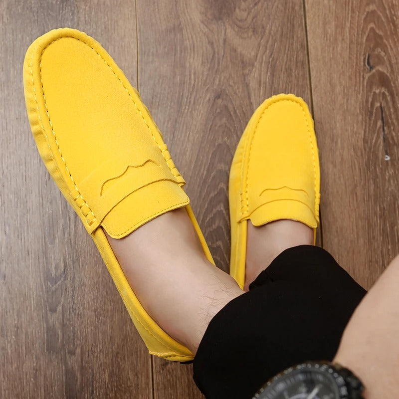 Men's Penny Loafer Slip-On Shoes with Round Toe