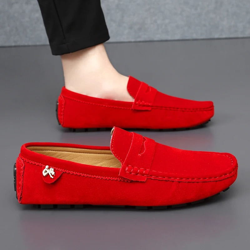 Men's Penny Loafer Slip-On Shoes with Round Toe