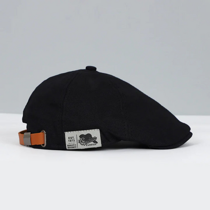 Men's Retro Flat Cap with Structured Shape