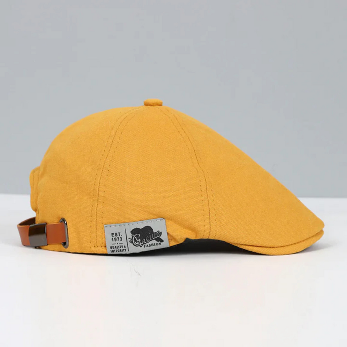 Men's Retro Flat Cap with Structured Shape