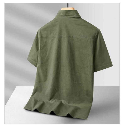 Men's Short Sleeve Cargo Shirt with Two Chest Flap Pockets