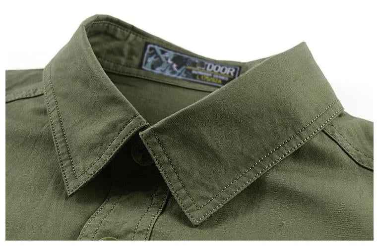 Men's Short Sleeve Cargo Shirt with Two Chest Flap Pockets