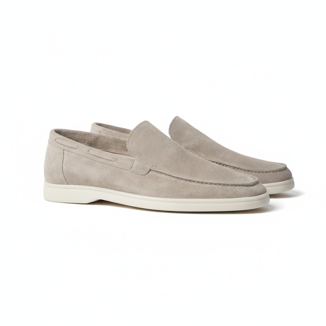 Men's Slim Slip-On Loafers with Moc Toe Stitching