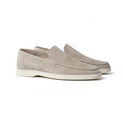 Men's Slim Slip-On Loafers with Moc Toe Stitching