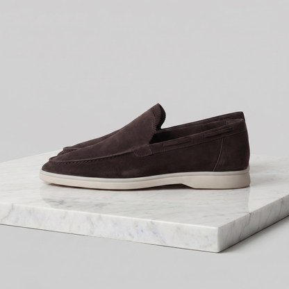 Men's Slim Slip-On Loafers with Moc Toe Stitching