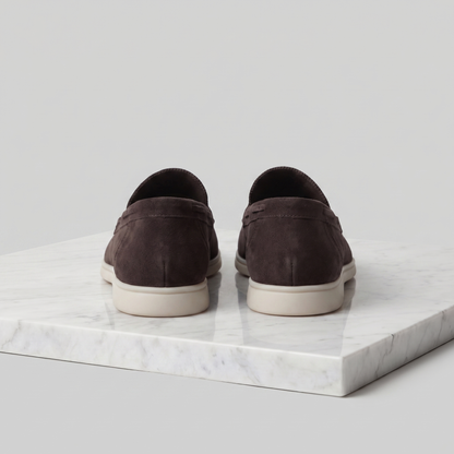 Men's Slim Slip-On Loafers with Moc Toe Stitching