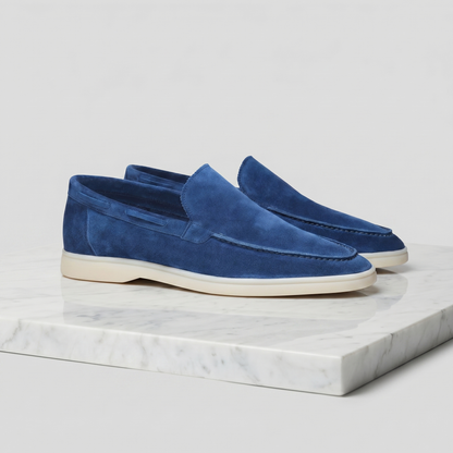 Men's Slim Slip-On Loafers with Moc Toe Stitching