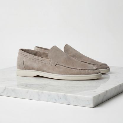 Men's Slim Slip-On Loafers with Moc Toe Stitching