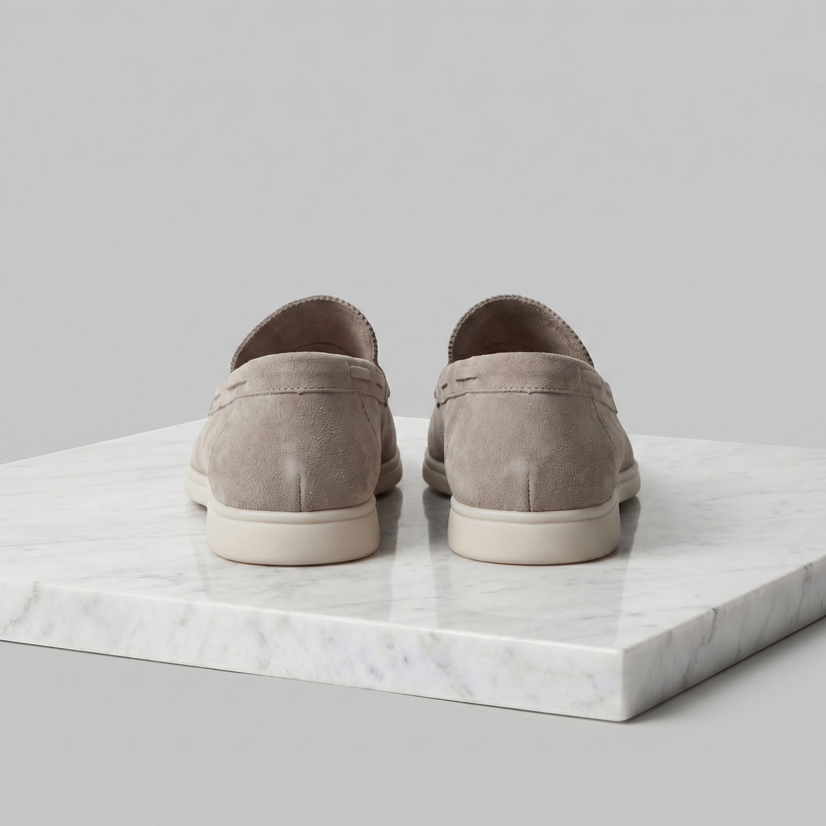 Men's Slim Slip-On Loafers with Moc Toe Stitching