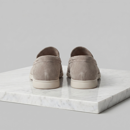 Men's Slim Slip-On Loafers with Moc Toe Stitching