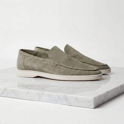 Men's Slim Slip-On Loafers with Moc Toe Stitching
