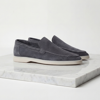 Men's Slim Slip-On Loafers with Moc Toe Stitching