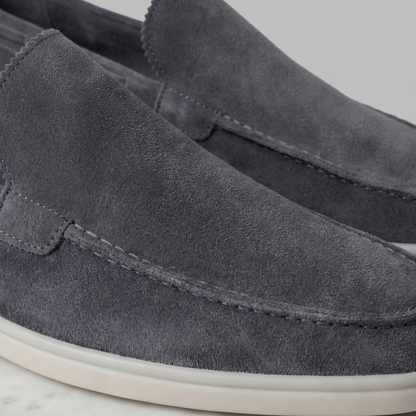 Men's Slim Slip-On Loafers with Moc Toe Stitching