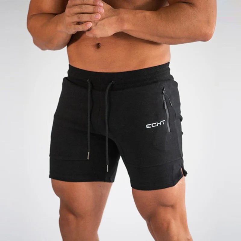 Men's Sport Shorts with Zip Pockets and Drawstring Waist
