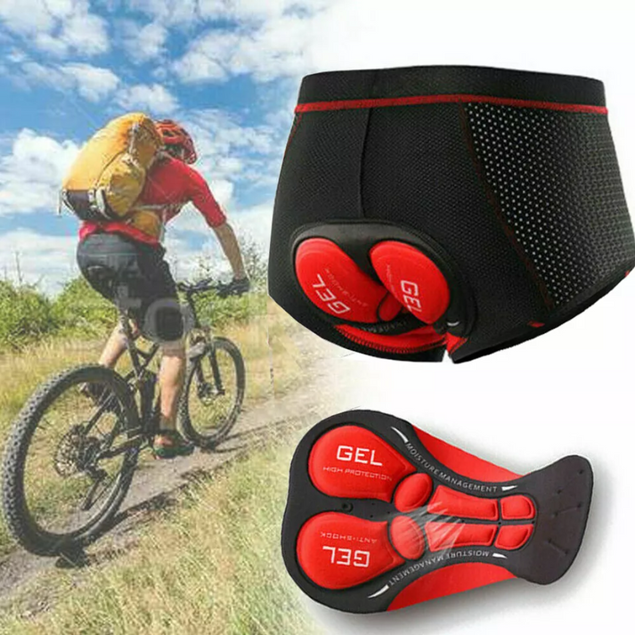 Unisex Cycling Underwear Shorts with Mesh Panels