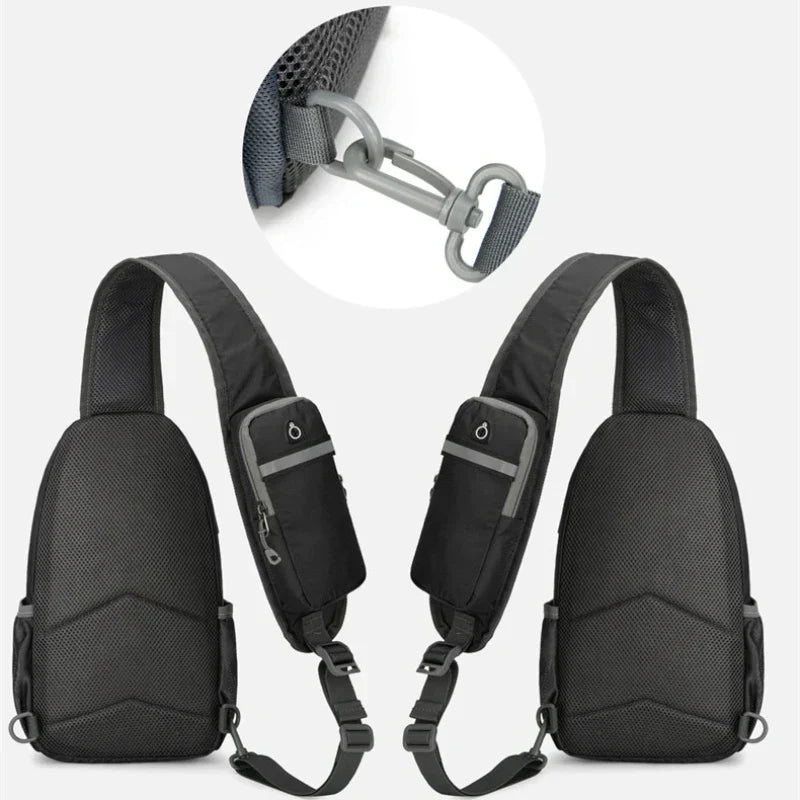 Unisex Lightweight Anti-Theft Crossbody Shoulder Bag with Multiple Pockets