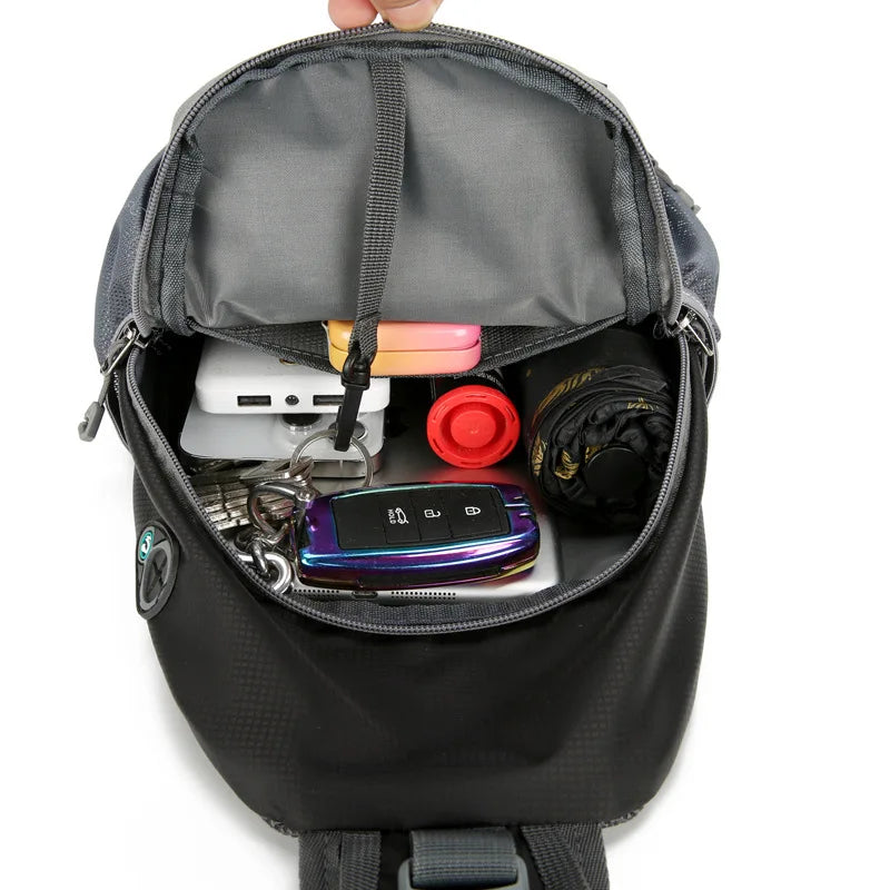Unisex Lightweight Anti-Theft Crossbody Shoulder Bag with Multiple Pockets