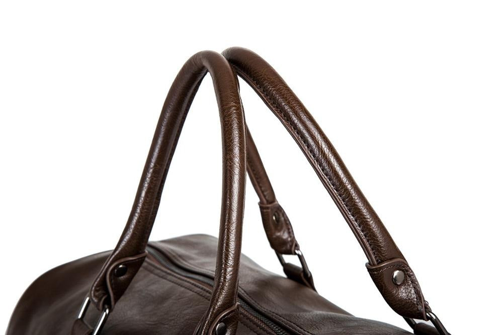 Unisex Lightweight Faux Leather Travel Duffel Bag with Detachable Shoulder Strap