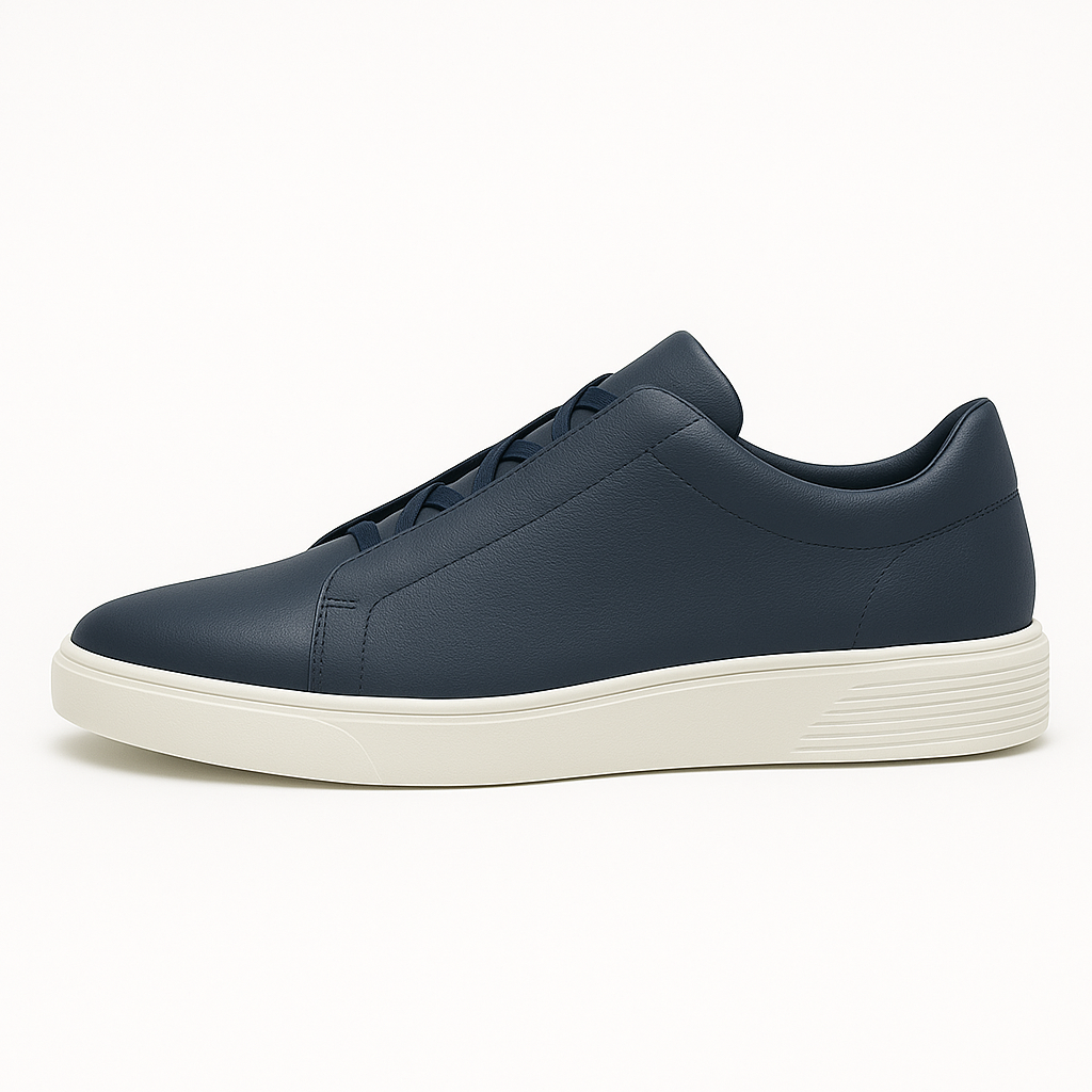 Unisex Minimalist Slip-On Sneakers with Stretch Laces and Tonal Panels