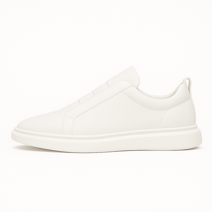 Unisex Minimalist Slip-On Sneakers with Stretch Laces and Tonal Panels