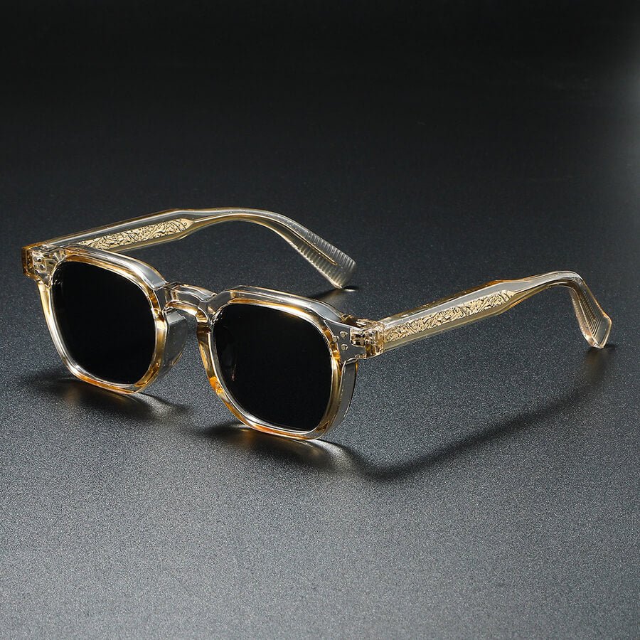 Unisex Retro Square Sunglasses with Polarized Lenses
