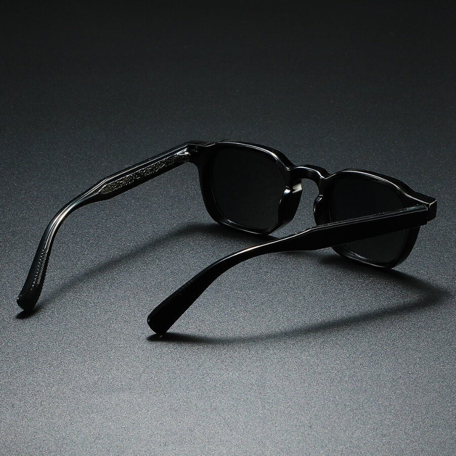 Unisex Retro Square Sunglasses with Polarized Lenses