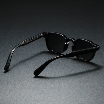 Unisex Retro Square Sunglasses with Polarized Lenses
