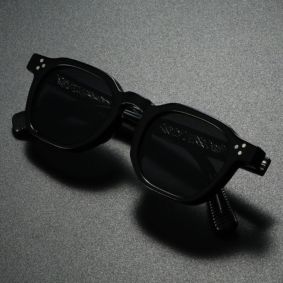 Unisex Retro Square Sunglasses with Polarized Lenses