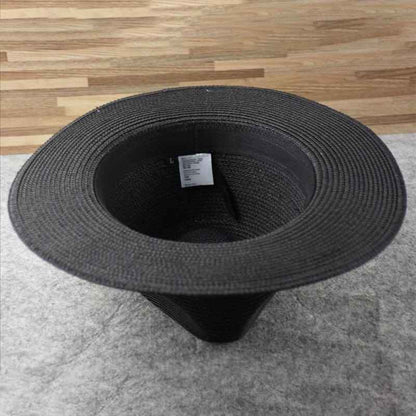 Unisex Wide Brim Panama Hat with Foldable Crown