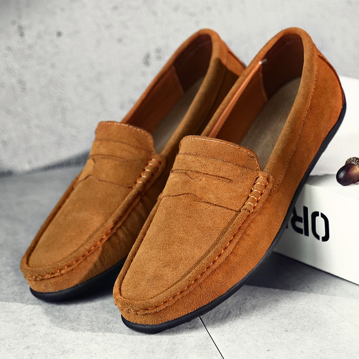 Women's Penny Loafers with Slip-On Design and Cushioned Lining