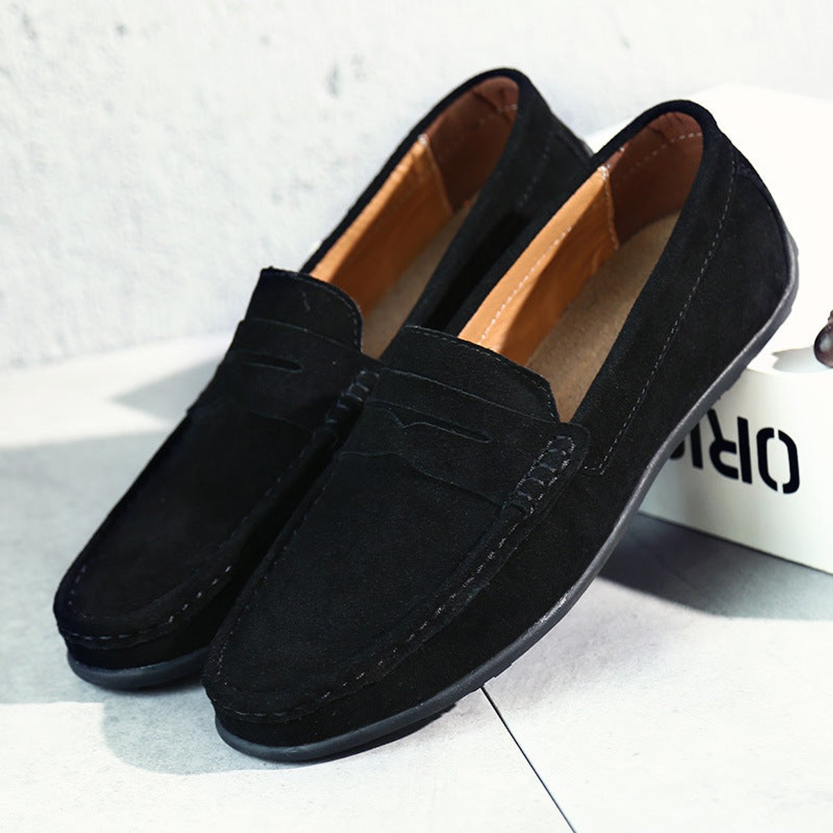 Women's Penny Loafers with Slip-On Design and Cushioned Lining