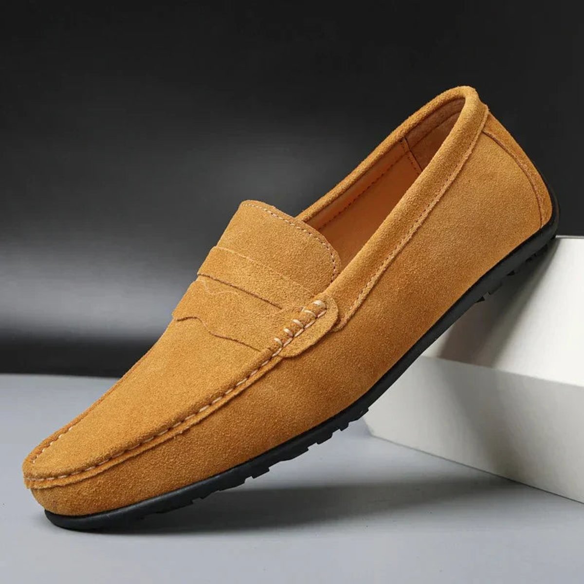 Women's Penny Loafers with Slip-On Design and Cushioned Lining