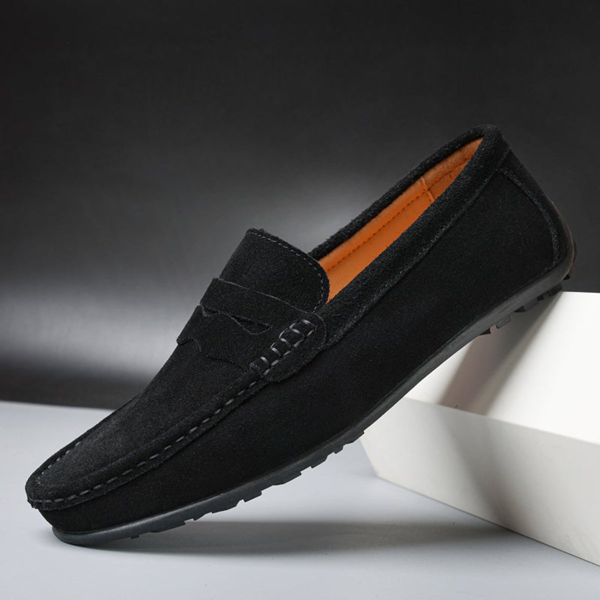 Women's Penny Loafers with Slip-On Design and Cushioned Lining