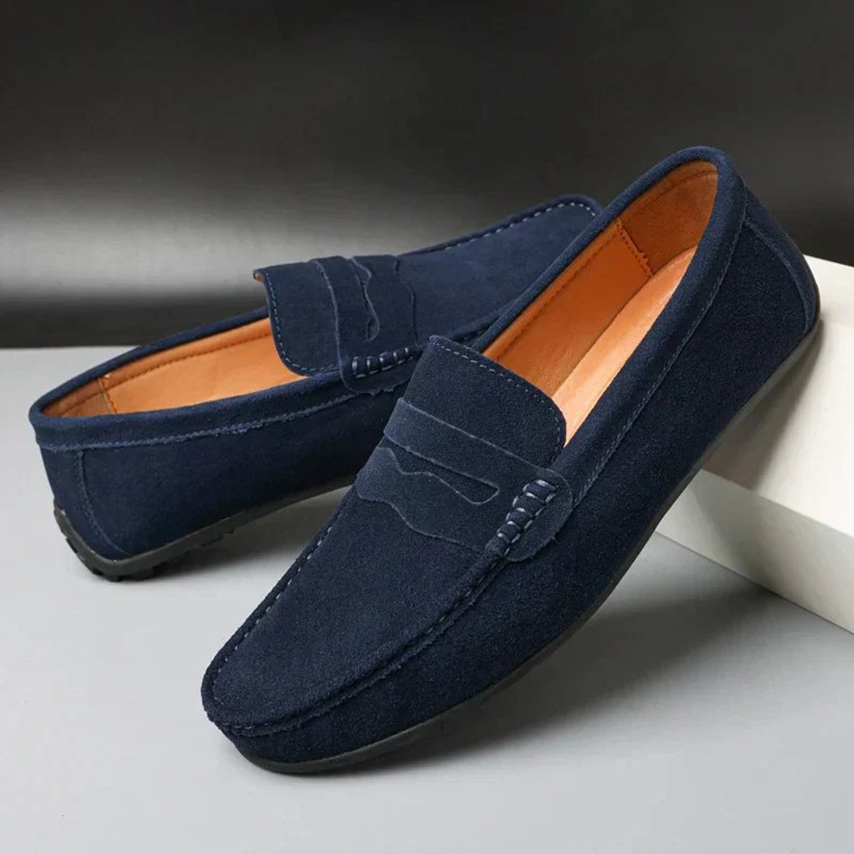 Women's Penny Loafers with Slip-On Design and Cushioned Lining