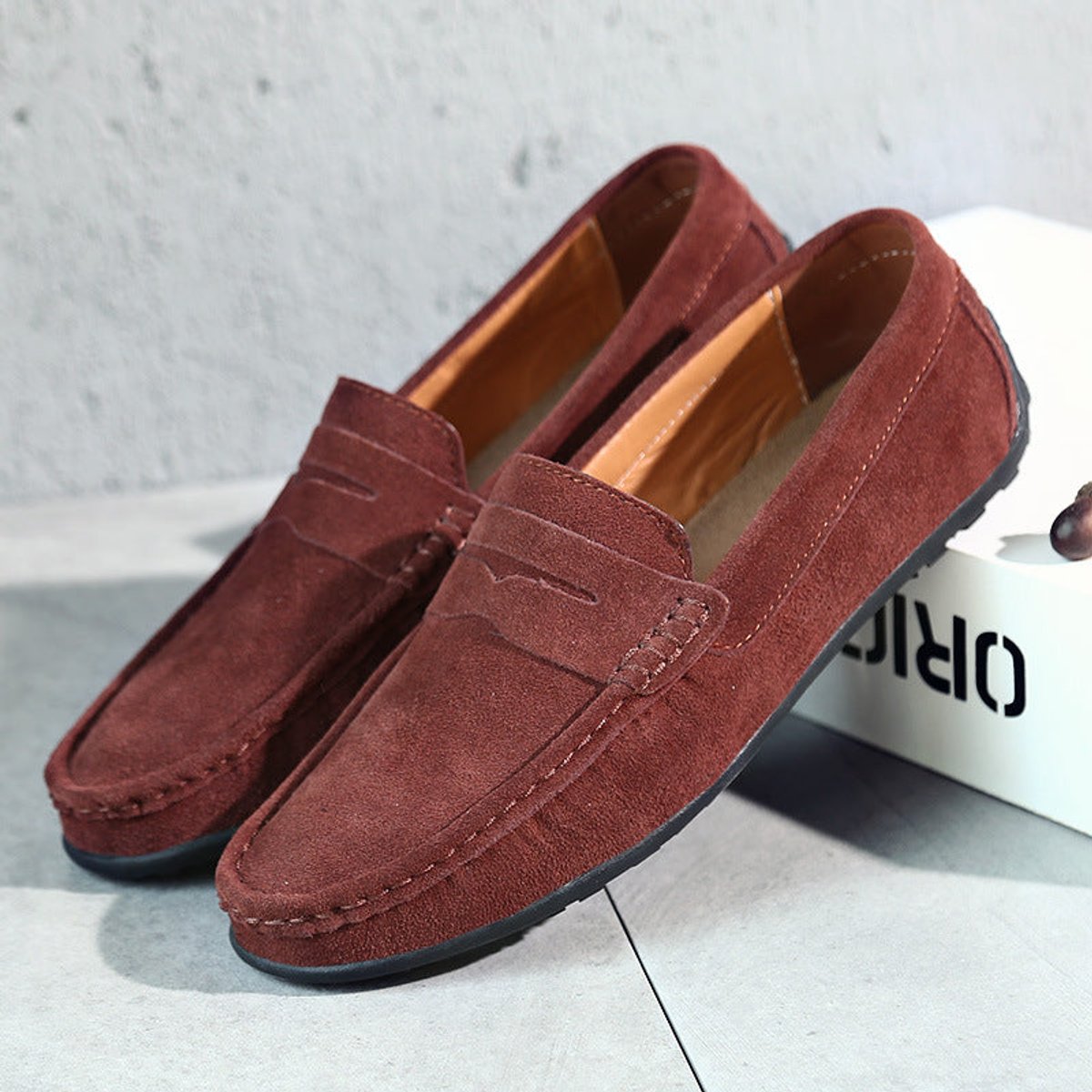 Women's Penny Loafers with Slip-On Design and Cushioned Lining