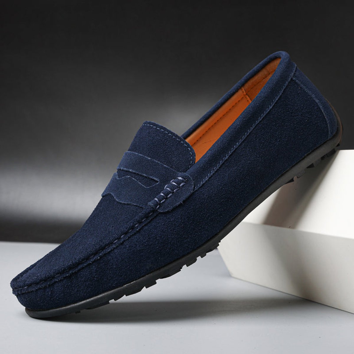 Women's Penny Loafers with Slip-On Design and Cushioned Lining