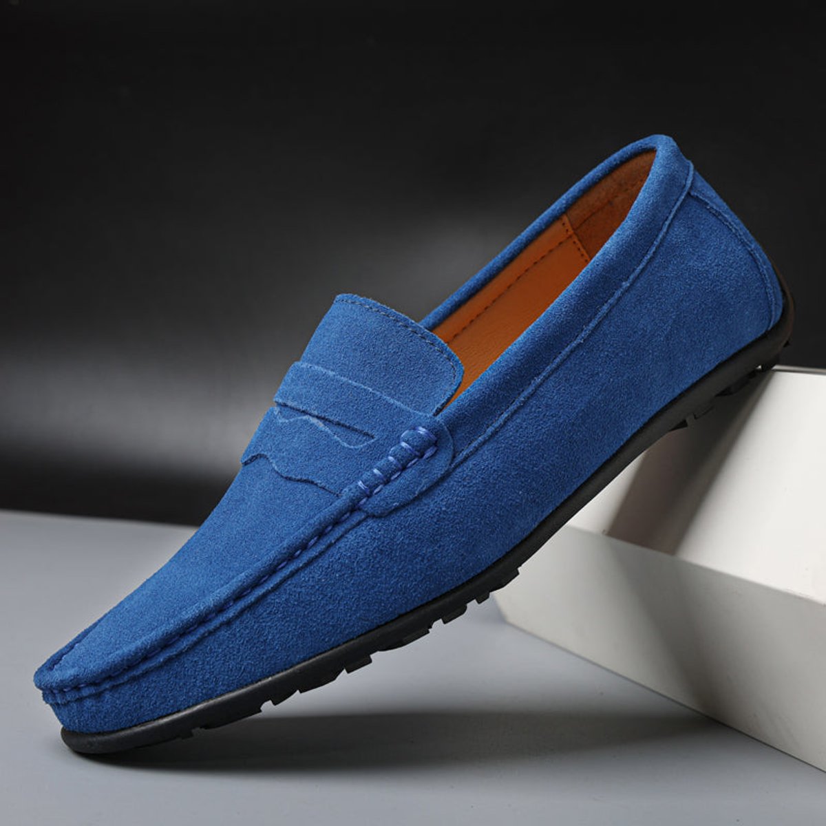 Women's Penny Loafers with Slip-On Design and Cushioned Lining